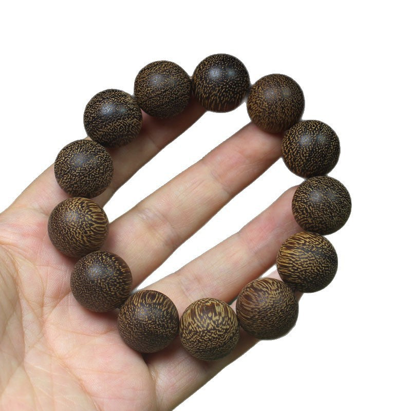 Women's & Men's Natural Nan Agilawood Round Beads Buddha Bracelet
