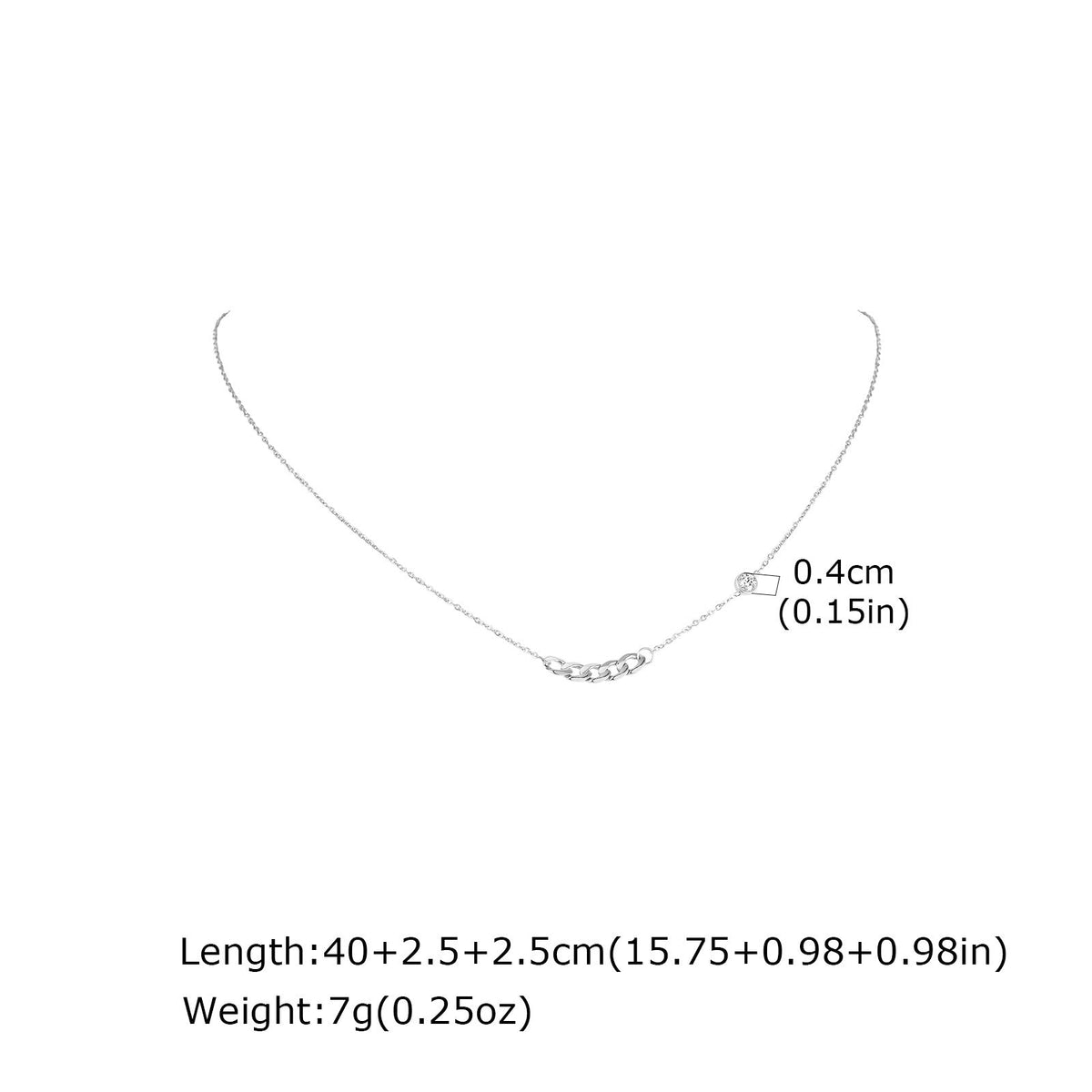 Women's Steel Cross Shelf Simple Single Zircon Clavicle Necklace