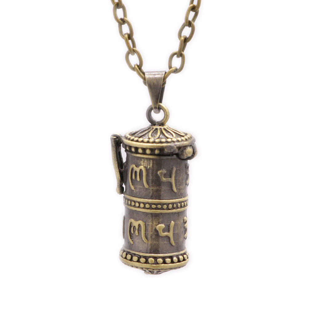 Women's Bronze Distressed Buckle Storage Commemorative Pendant