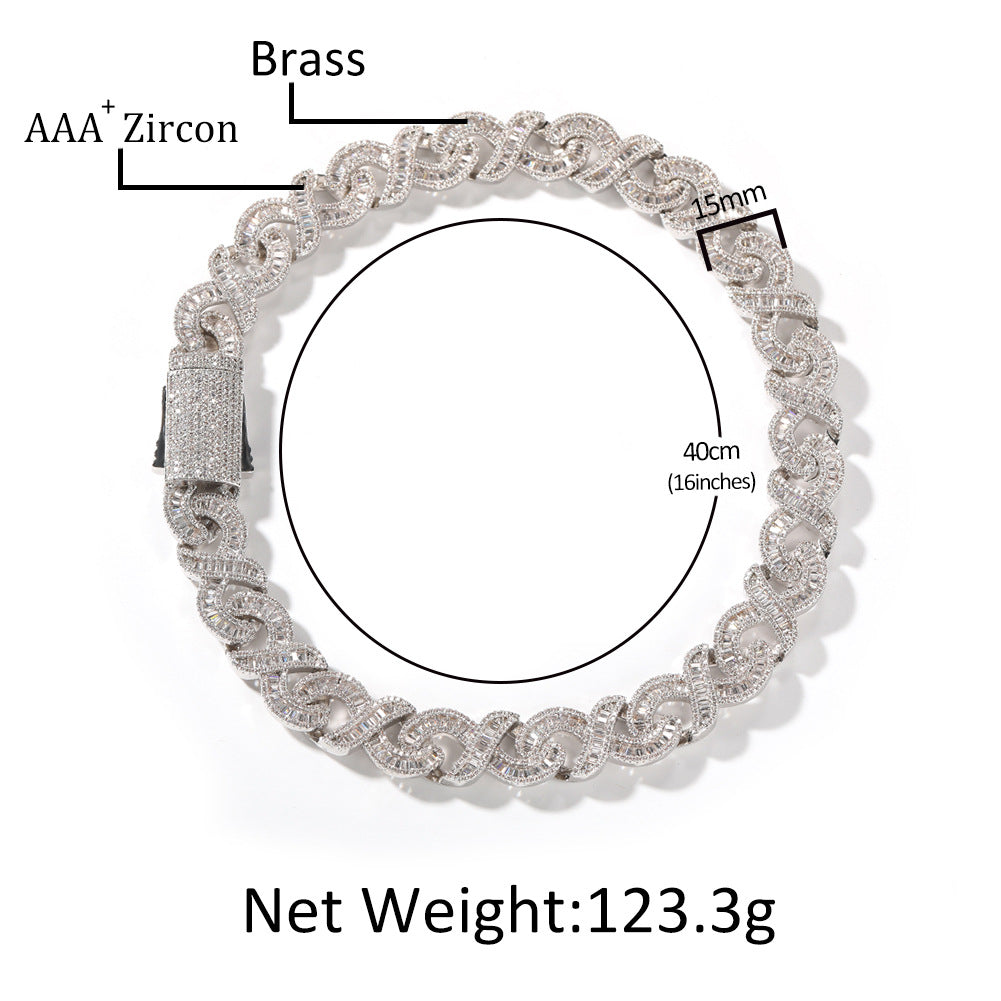 Fashion Personality Jeweled Cuban Link Chain Necklaces