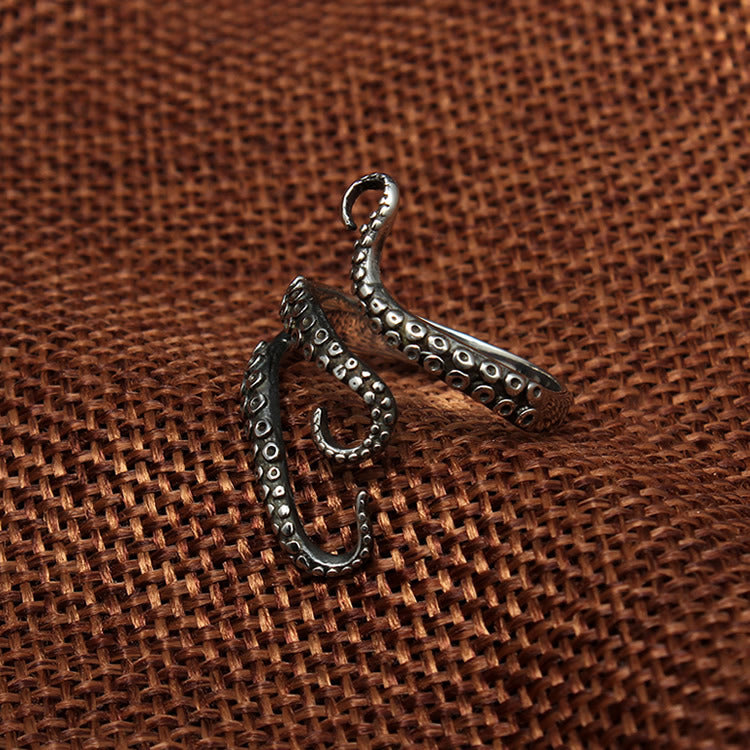 Night Punk Octopus Stainless Steel Titanium Rings