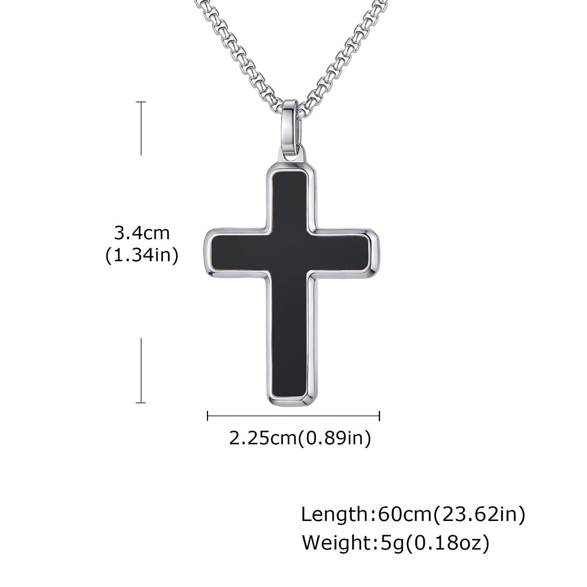 Man's Stainless Steel Cross Turquoise Natural Tiger Eye Sweater Pendant