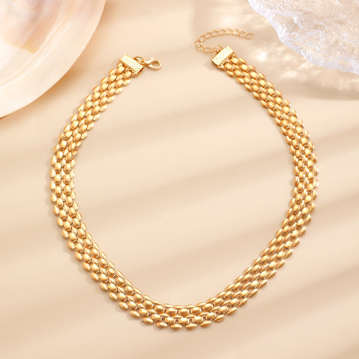 Women's Fashion Y-shaped Watch Clavicle Chain Stacked Strap Length Sweater Jewelry Set