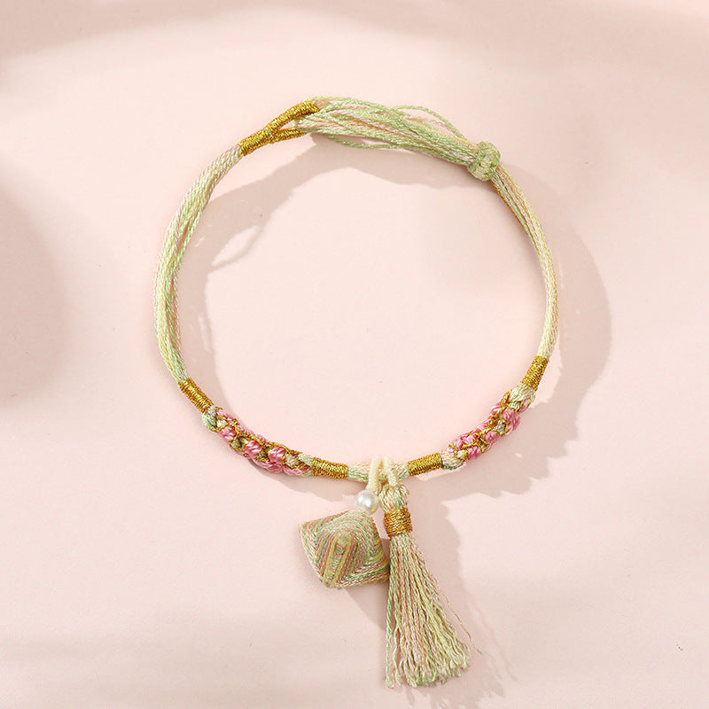 Dragon Boat Festival Colorful Rope Carrying Strap Handmade Braided Adult Bracelet