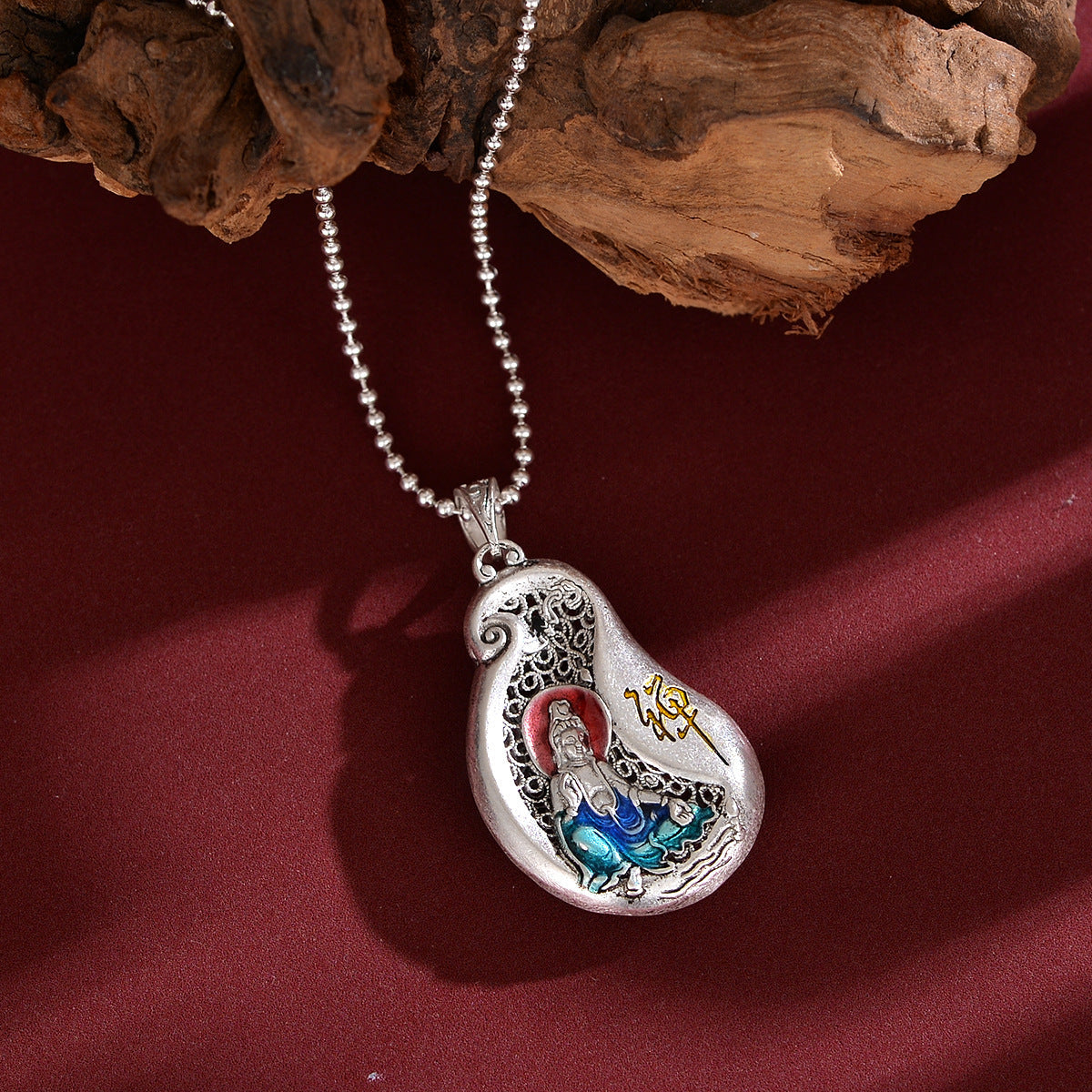Fresh Flower Bodhi Epoxy Zen Word Enamel Nozzle Get Friends Pendants