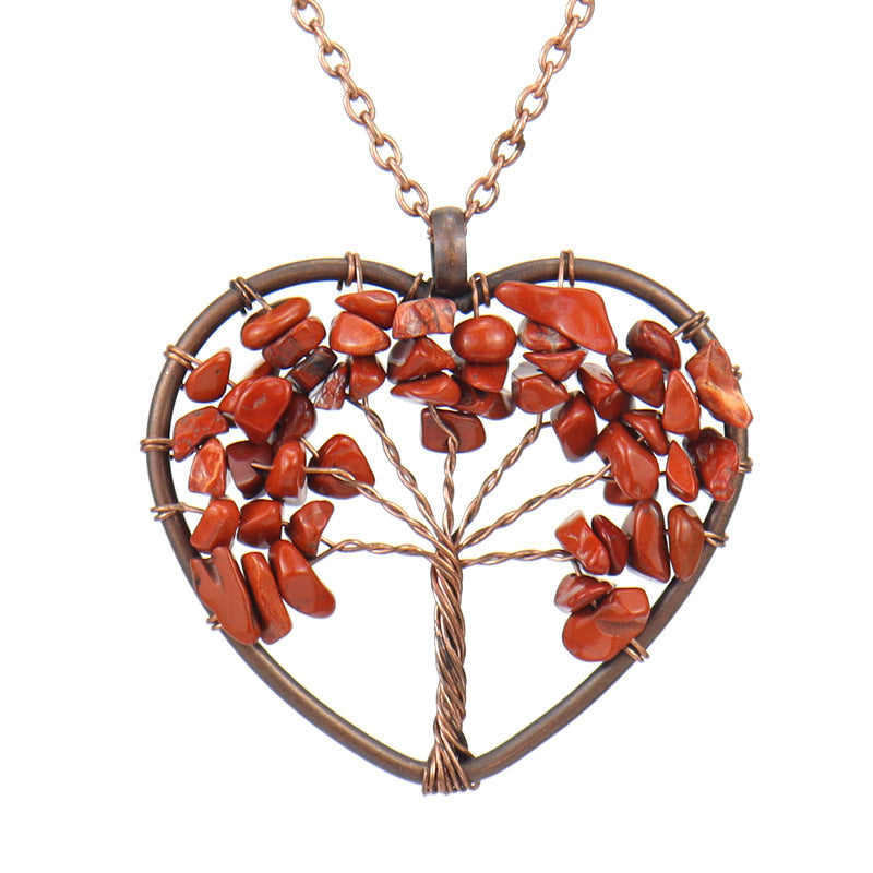Copper Wire Winding Crystal Gravel Lucky Necklaces