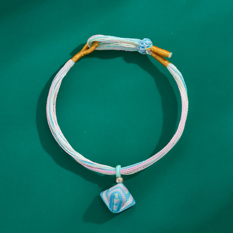 Dragon Boat Festival Colorful Rope Carrying Strap Handmade Braided Adult Bracelet