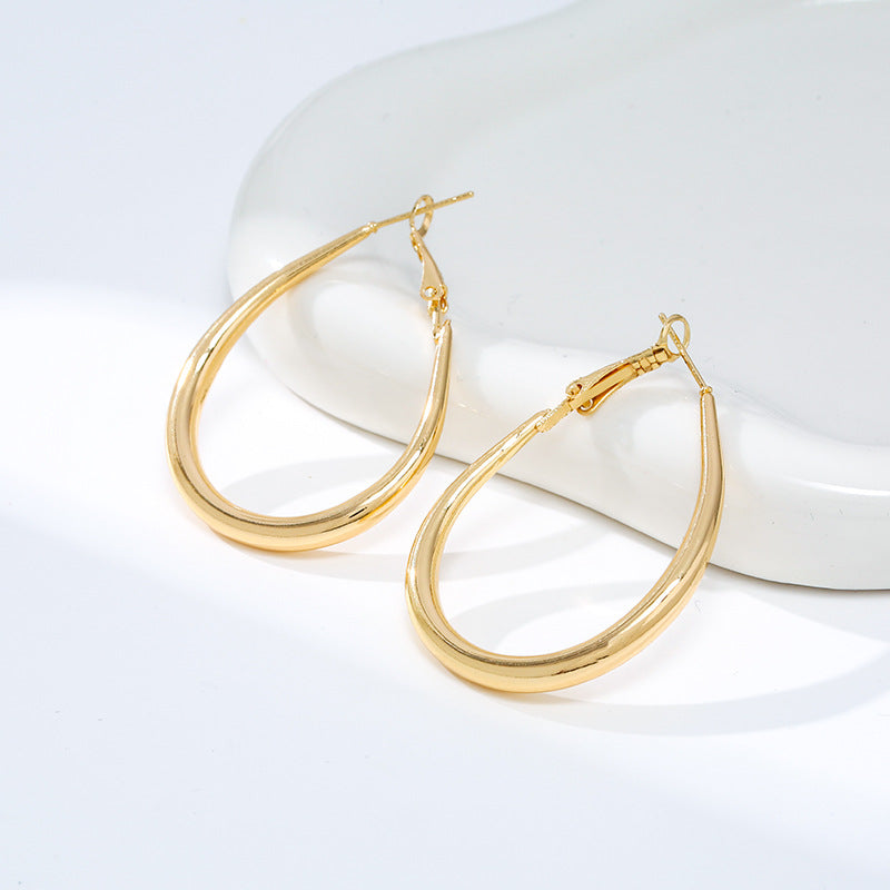 Geometric Trend Oval Ear Fashion Simple Half Summer Personalized Cold Rings