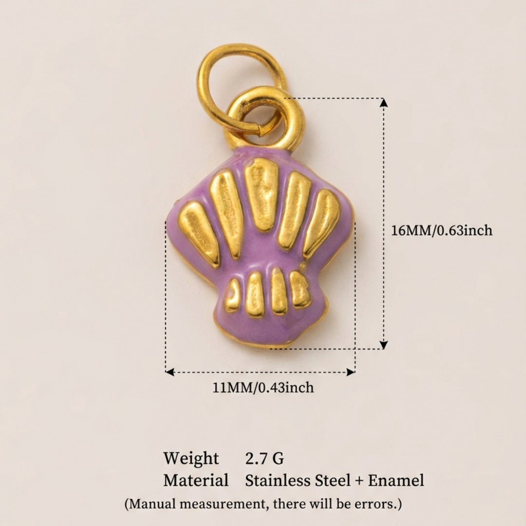 Stainless Steel Ocean Series Parts Furnace Vacuum Plating Gold Pendants