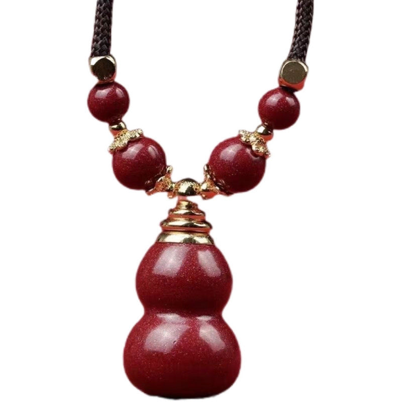 Glossy Calabash Pendent High Content Purplish Pendant