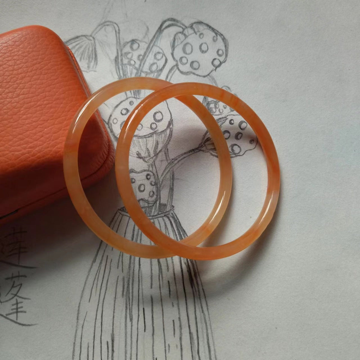Diameter Glass Imitation Jade Antique Traditional Han Rings