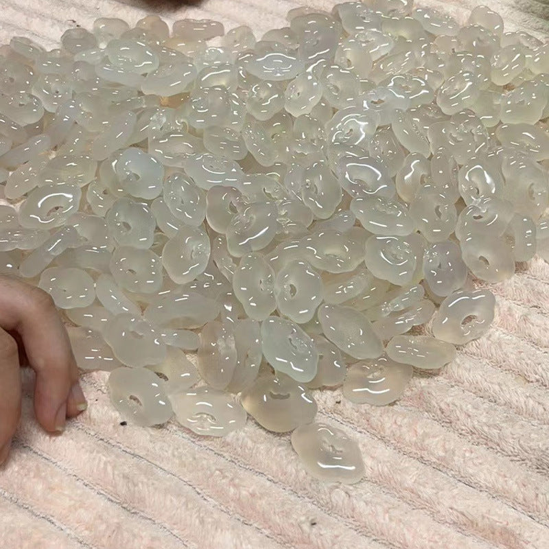 Natural Chalcedony Agate Lock Of Good Cute Hollow Necklaces
