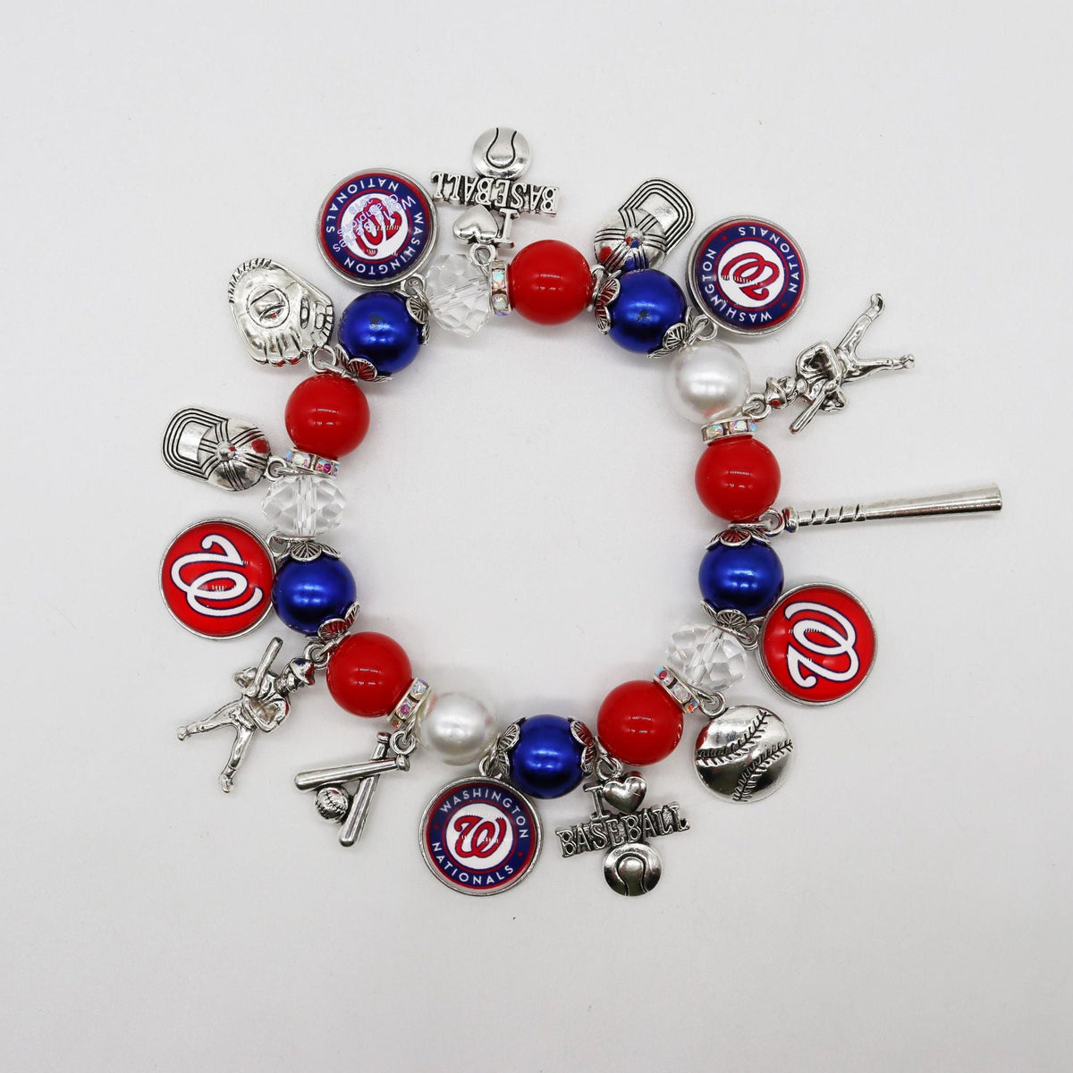 Team Elastic Beaded Football Basketball Rugby Bracelets