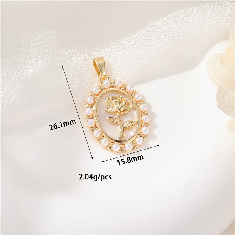 Casual Simple Handmade Bear Shell Gold Pendant