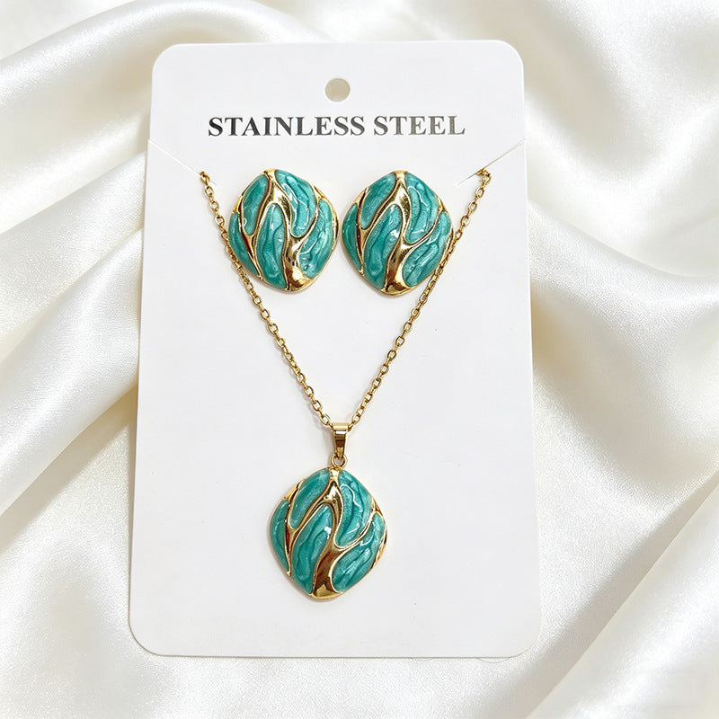 Stainless Steel Enamel Titanium Fashion Personality Necklaces