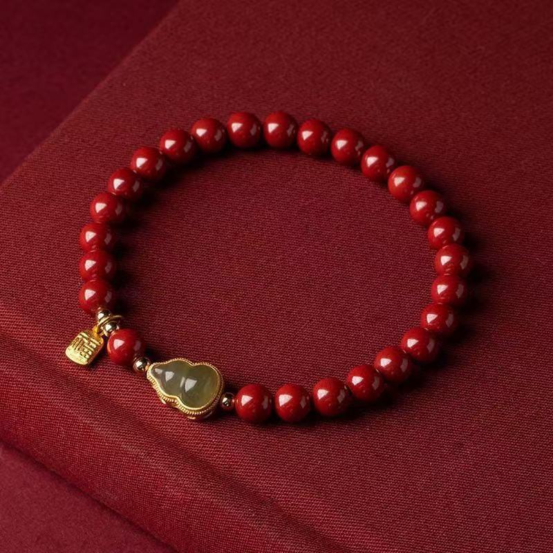 Cinnabar Gourd Blessing Card Fu Lu Purple Bracelets