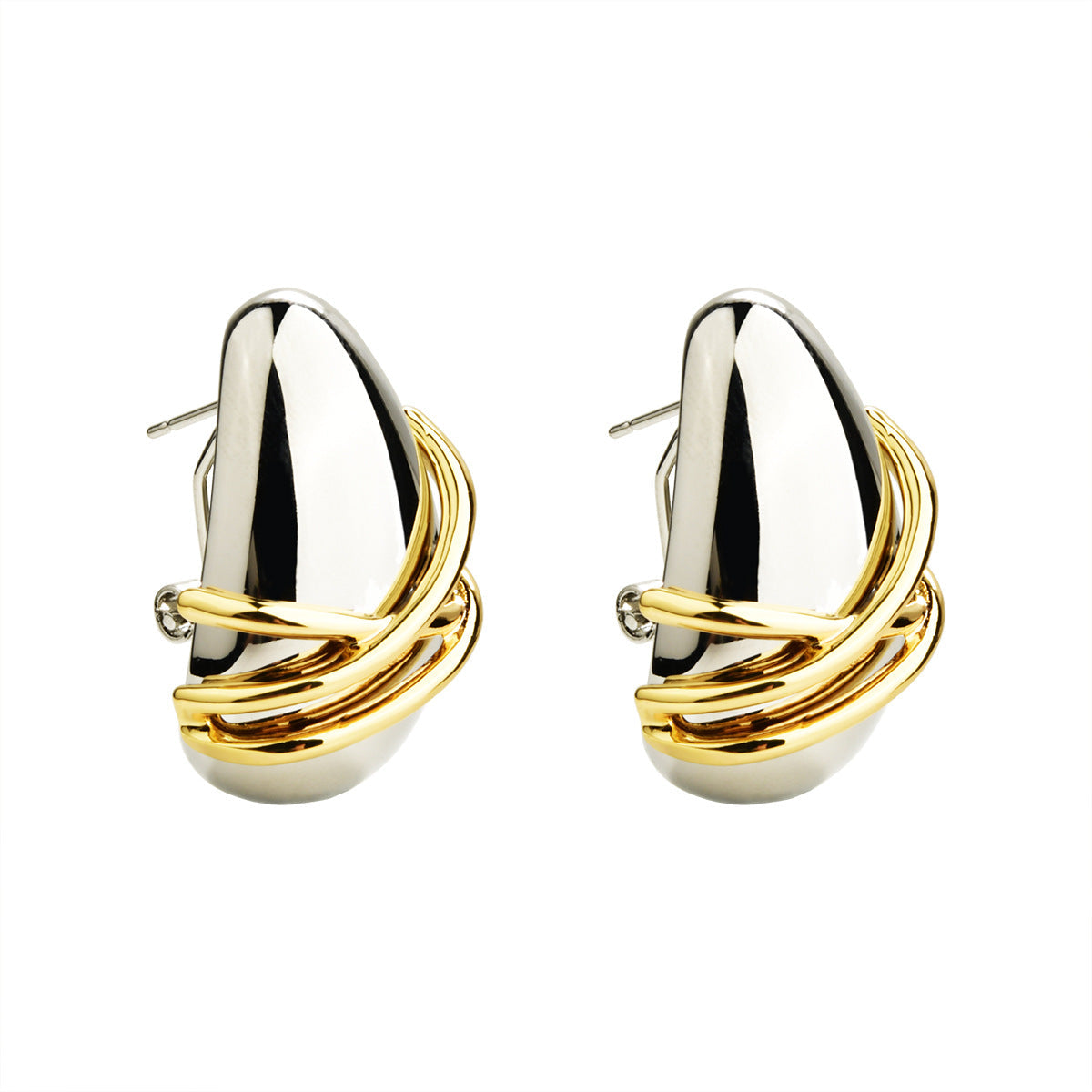 Contrast Color Ear Frosty Style Simple Fashionable Stud Earrings