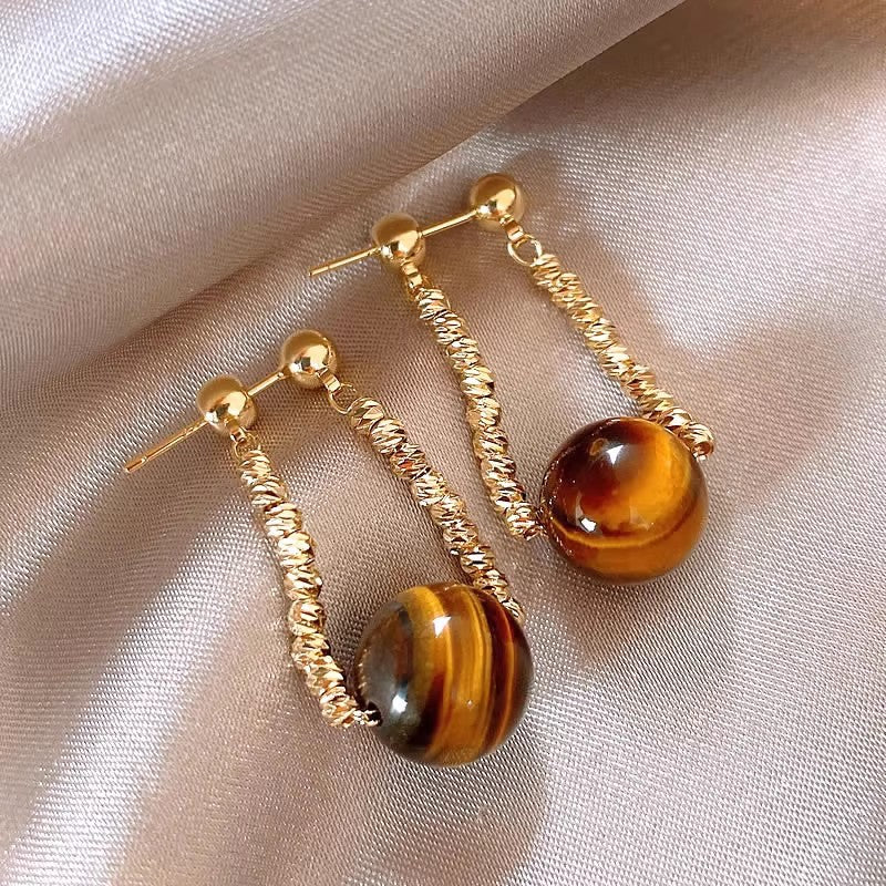 Women's Sier Needle Light Luxury French Retro Geometric Pearl Heart Earrings