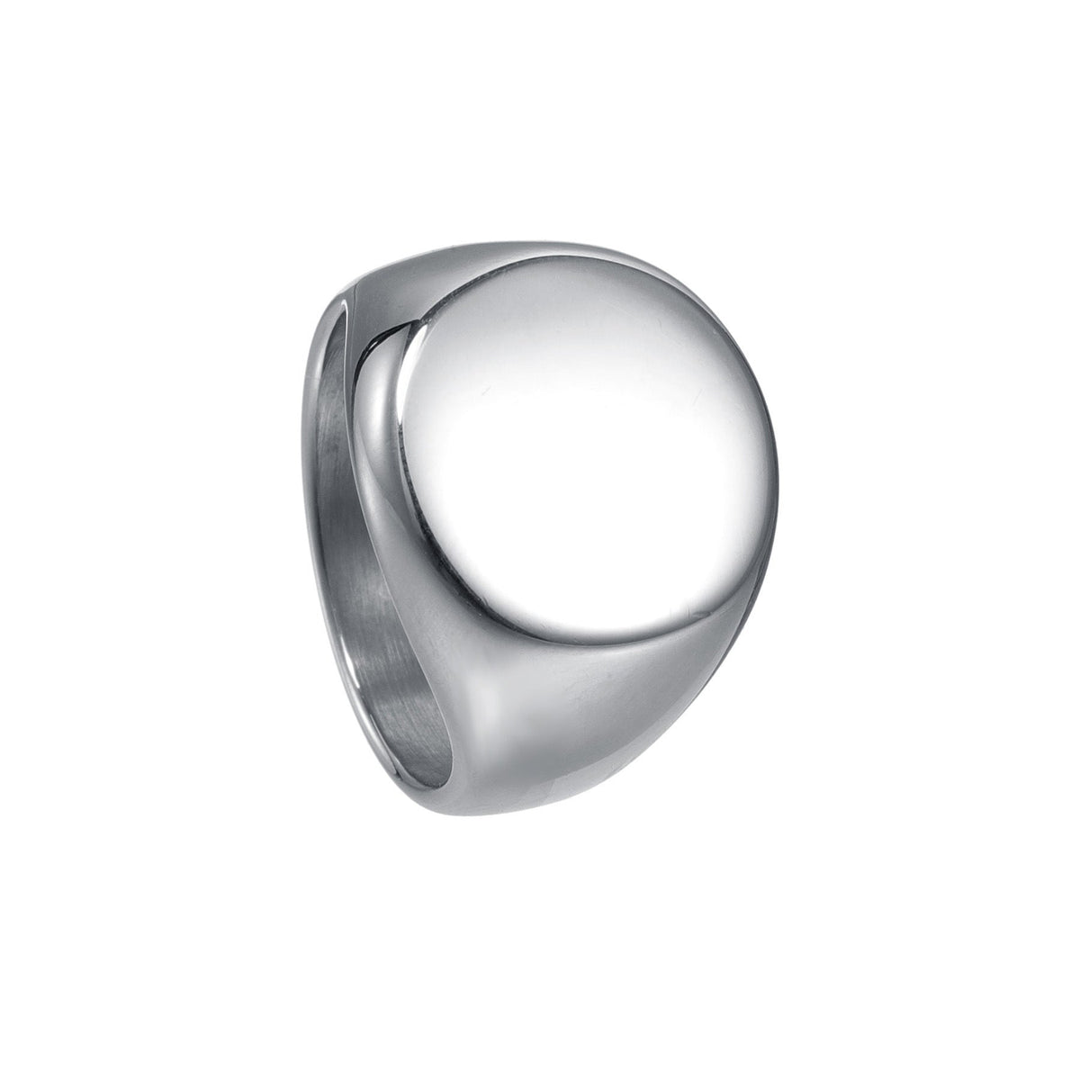 Men's Popular Titanium Steel Round Casting Stamp Rings