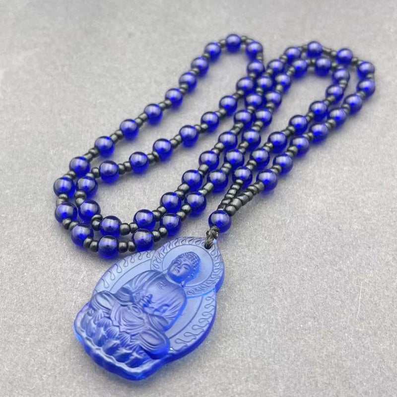 Women's & Men's Knot Ancient French Glaze Buddha Amitabha Pendants
