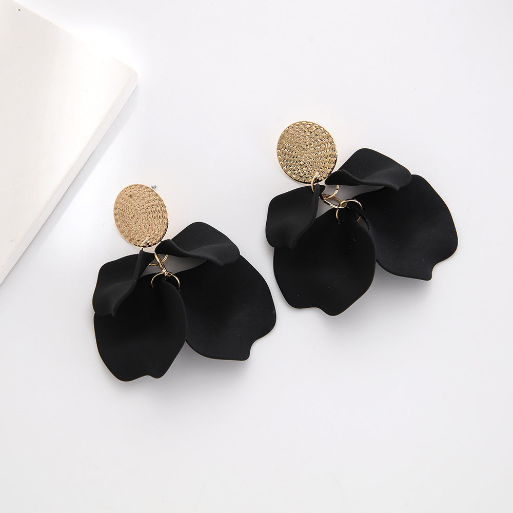 Women's Color Acrylic Pearl Tassel Spray Paint Eardrops Fashion Earrings