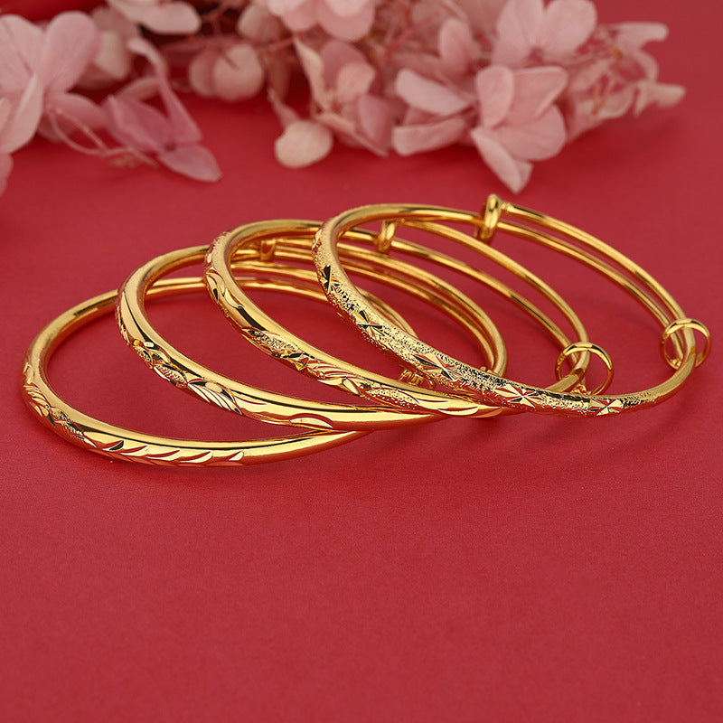 Women's Angel Glossy Round Stem Boutique Thickened Free Gift Bracelet