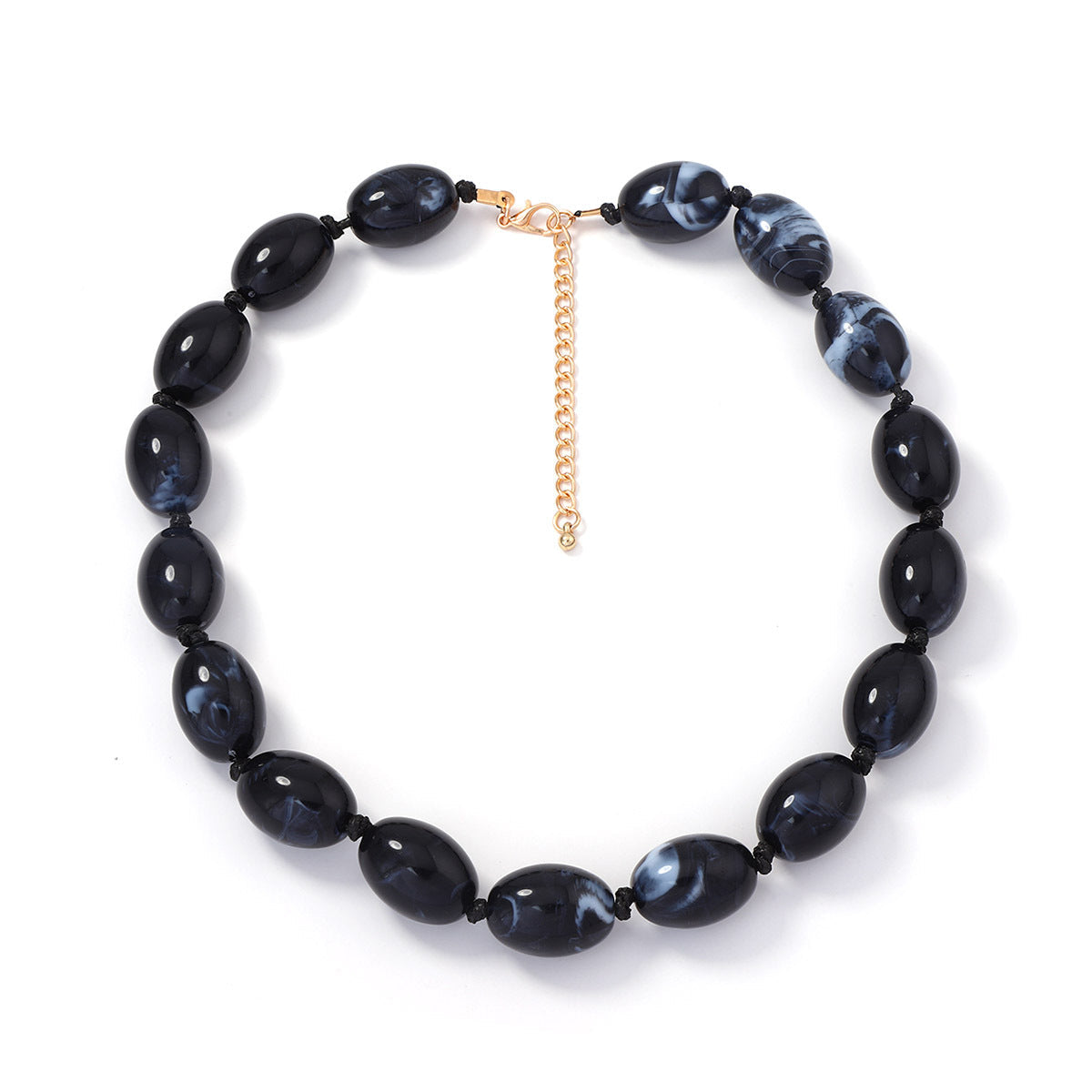 Women's Personalized Trendy High Profile Fashion Casual Optional Beaded Knotted Necklace