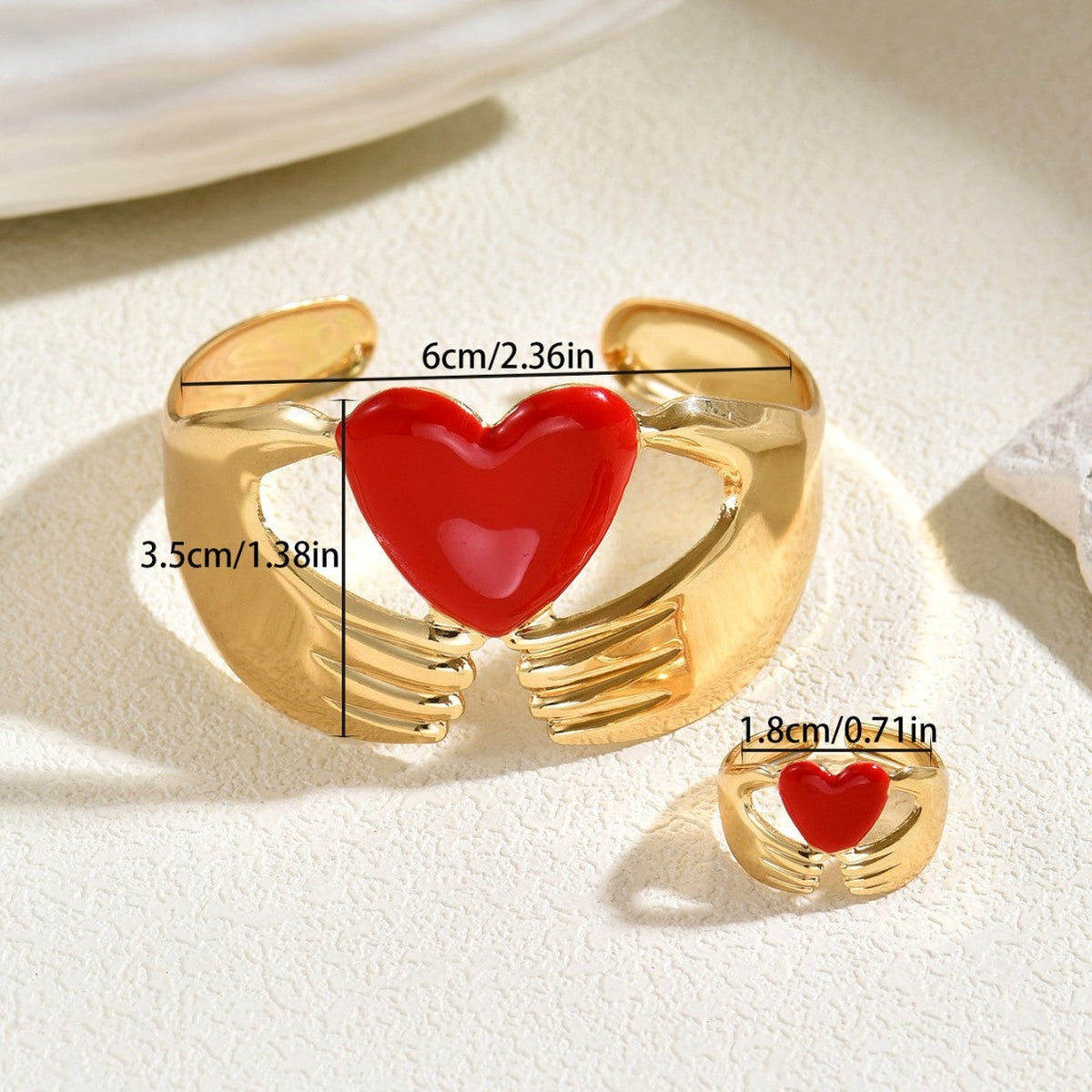 Love Oil Dripping Design Open Niche Bracelet