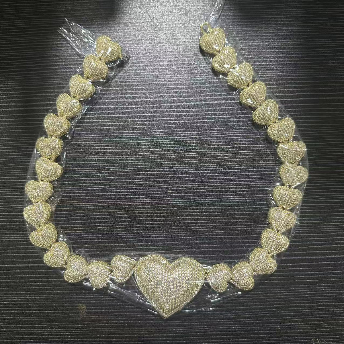 Heart-shaped Zircon Style Peach Heart Chain Necklaces