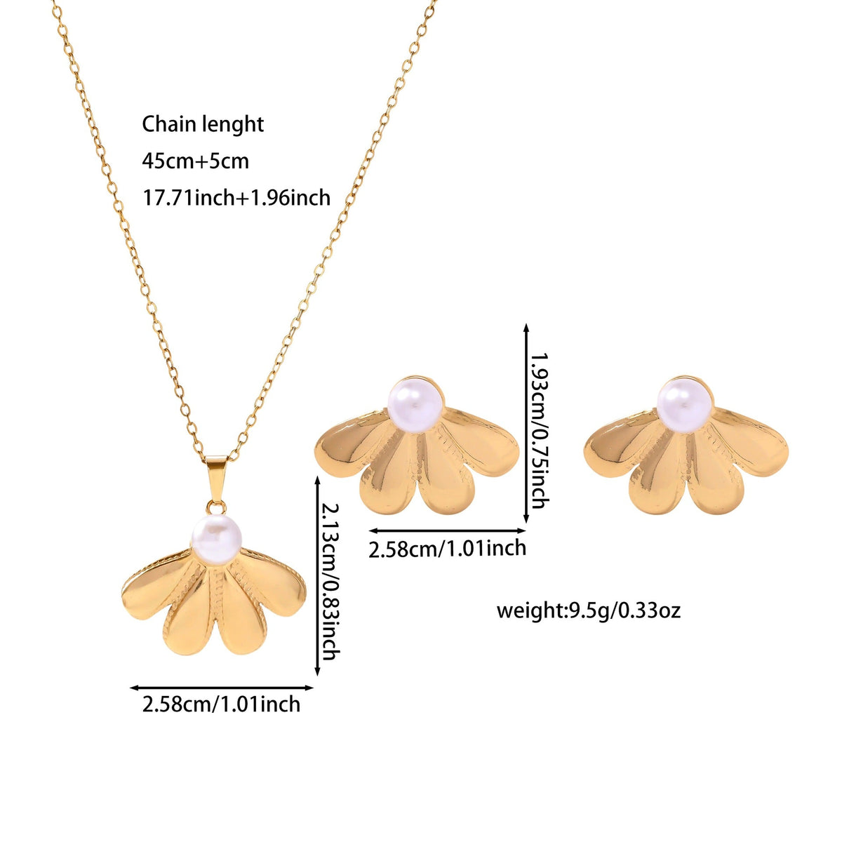 Women's French Stainless Steel Suite Light Luxury High-grade Jewelry Set