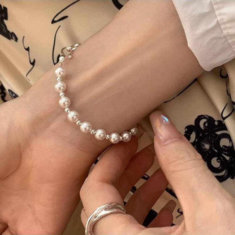 Half Bamboo Female Niche Design Exquisite Stitching String Beads Cold Bracelet