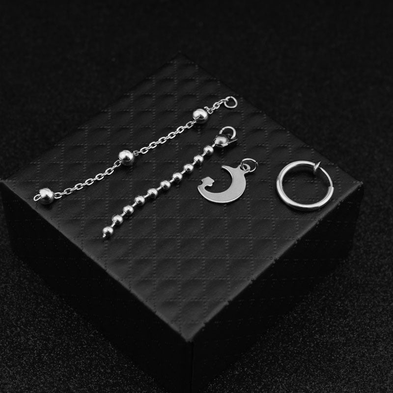 Women's & Men's Small Group Stainless Steel Ear Clip Earrings
