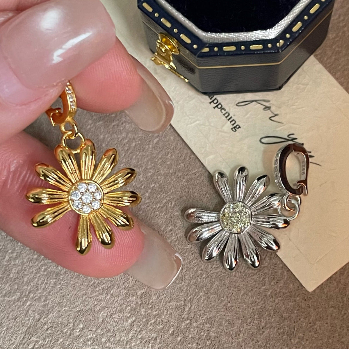 Sterling Sier Daisy Design Elegant Simple Fashionable High Necklaces