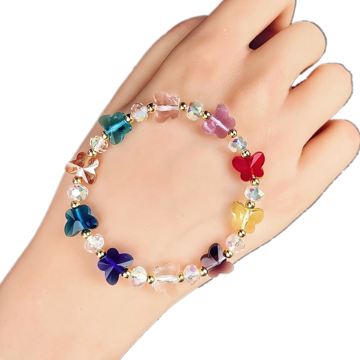 Women's Crystal Optional Sweet Fashion Ornament Butterfly Bracelets