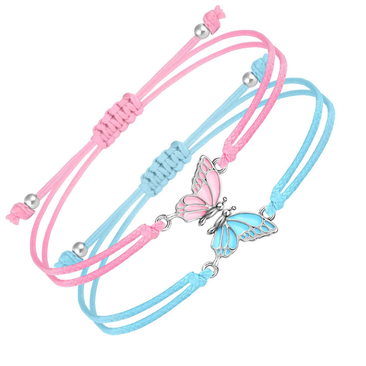Couple Friendship Gift Flat Knot Woven Adjustable Color Wax Bracelet