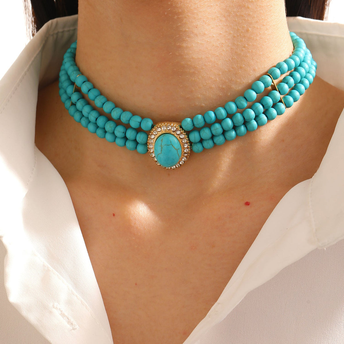 Pearl Female Style Creative Design V-shaped Jewelry Set