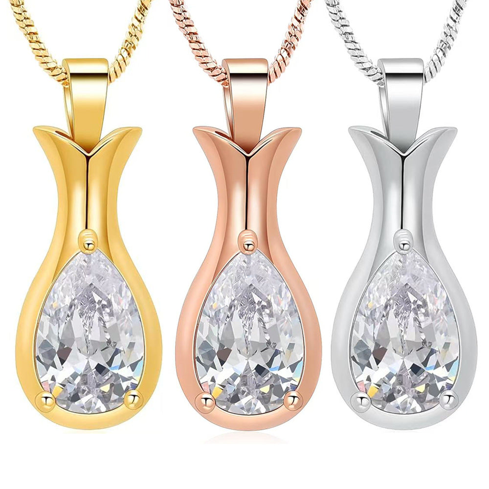 Steel Pet Memorial Cremains Package Can Be Opened Relatives Pendant