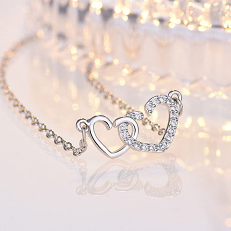 Women's Fashion Elegant Heart-to-heart Heart Shape With Necklaces