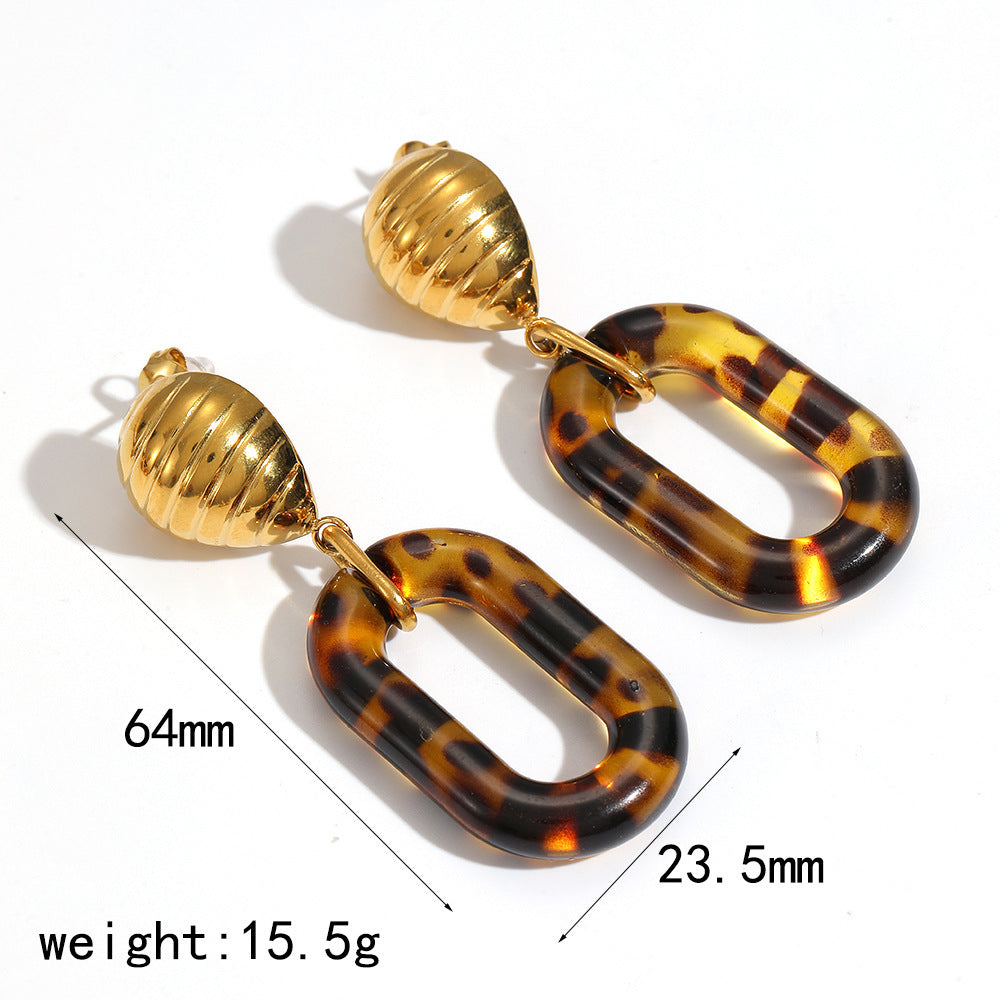 Elegant Resin Graceful Personality Style Amber Jewelry Set