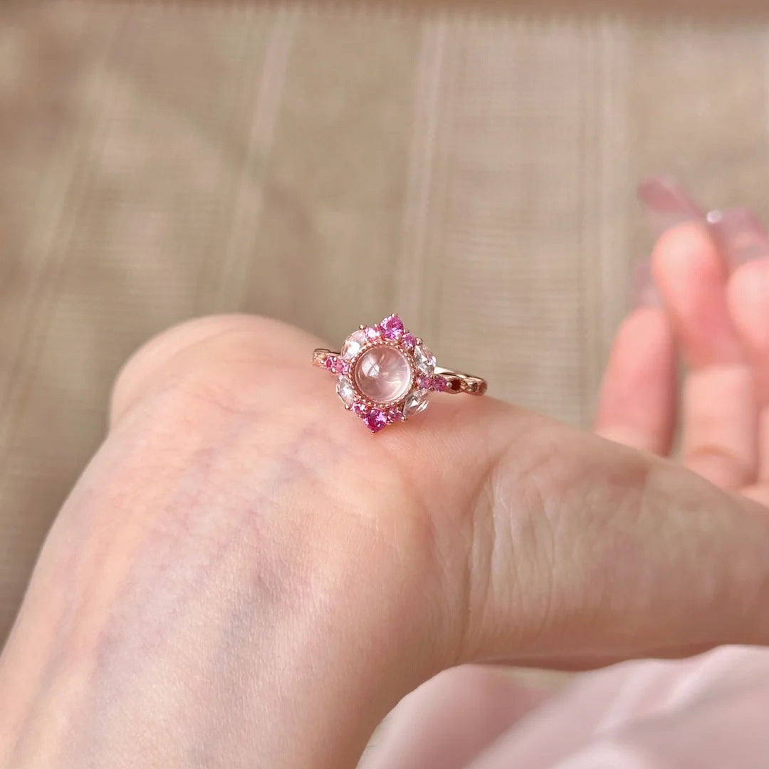 Retro French Pink Crystal Antique Style Jewelry Set