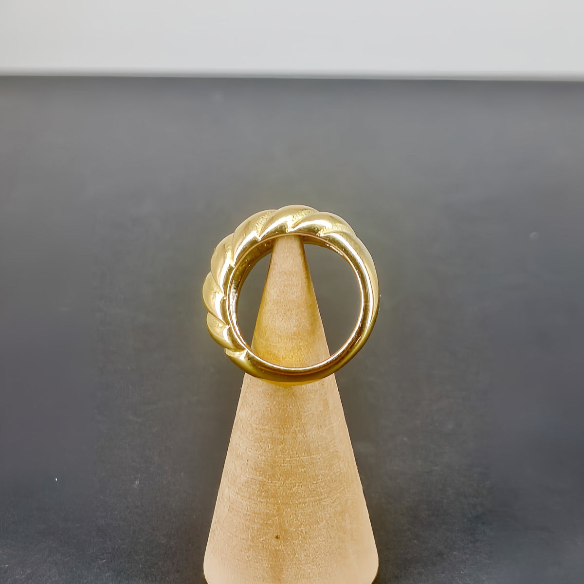 Steel No Fading Retro Artistic Horn Bread Trend Rhombus Rings