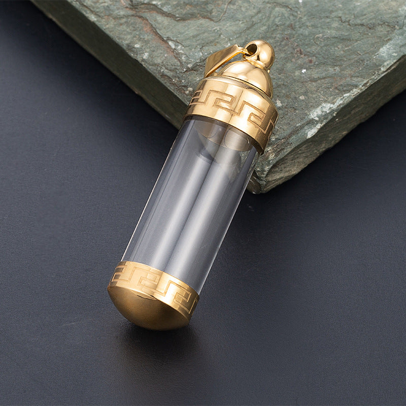 Steel Can Open Transparent Perfume Box Popular Cinerary Casket Close Pendant