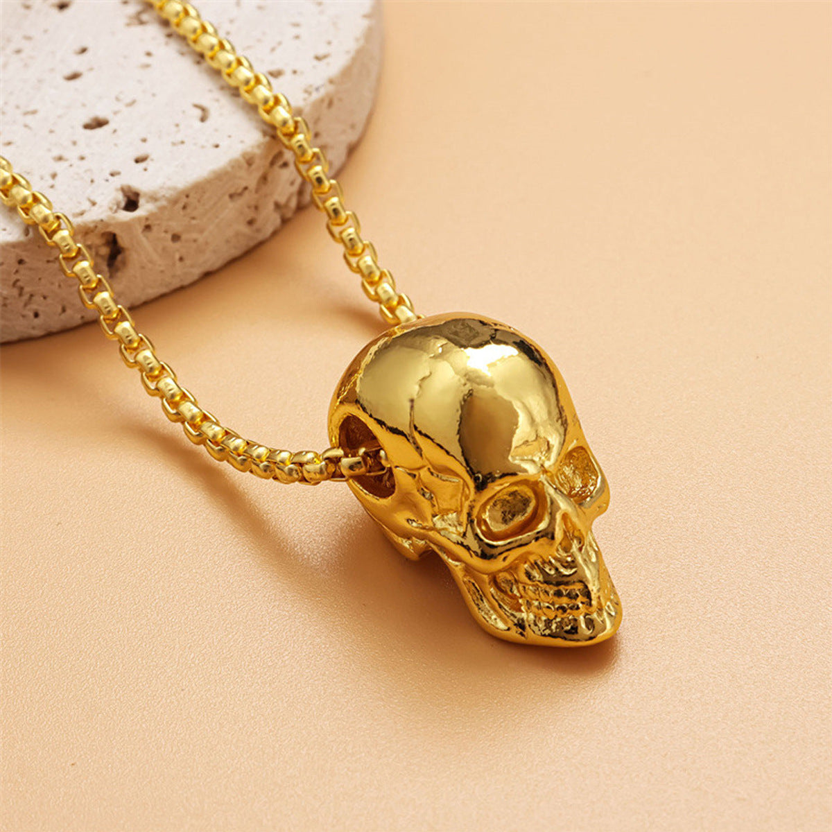 Men's Stainless Steel Skull Punk Simplicity Ornaments Necklaces
