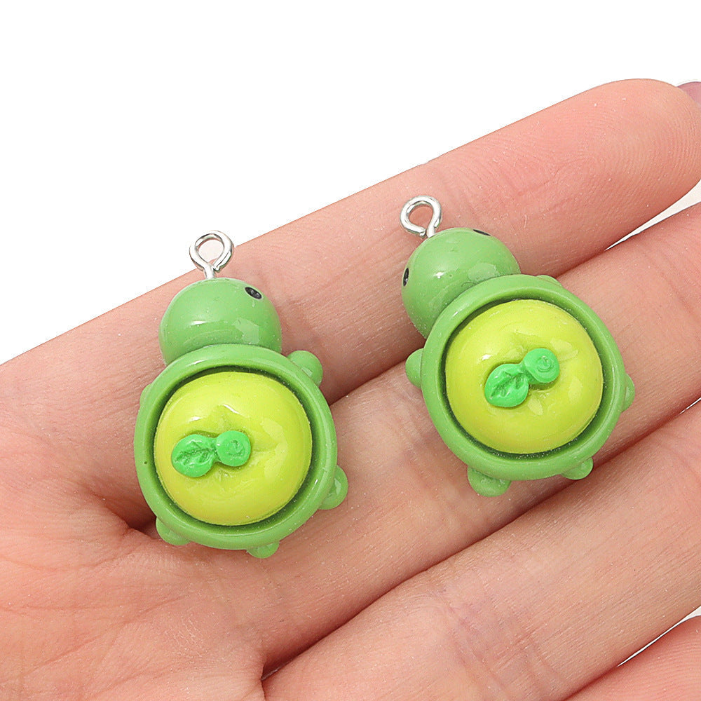 Three-dimensional Resin Cartoon Fruit Turtle Creative Hair Car Interior Jewelry Accessories