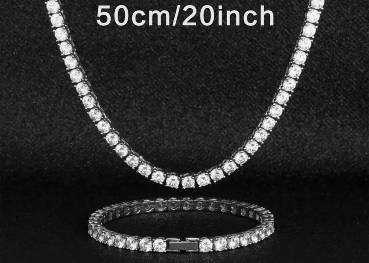 Hip Hop Claw Chain Simple Alloy Rhinestone Single Jewelry Set