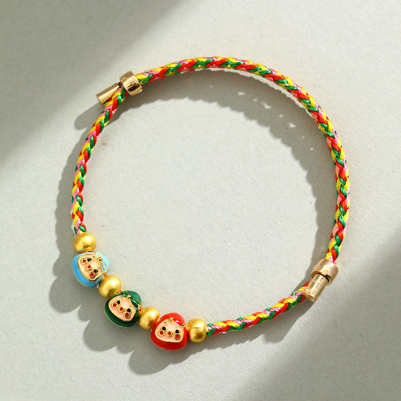 Dragon Boat Festival Colorful Rope Carrying Strap Handmade Braided Adult Bracelet