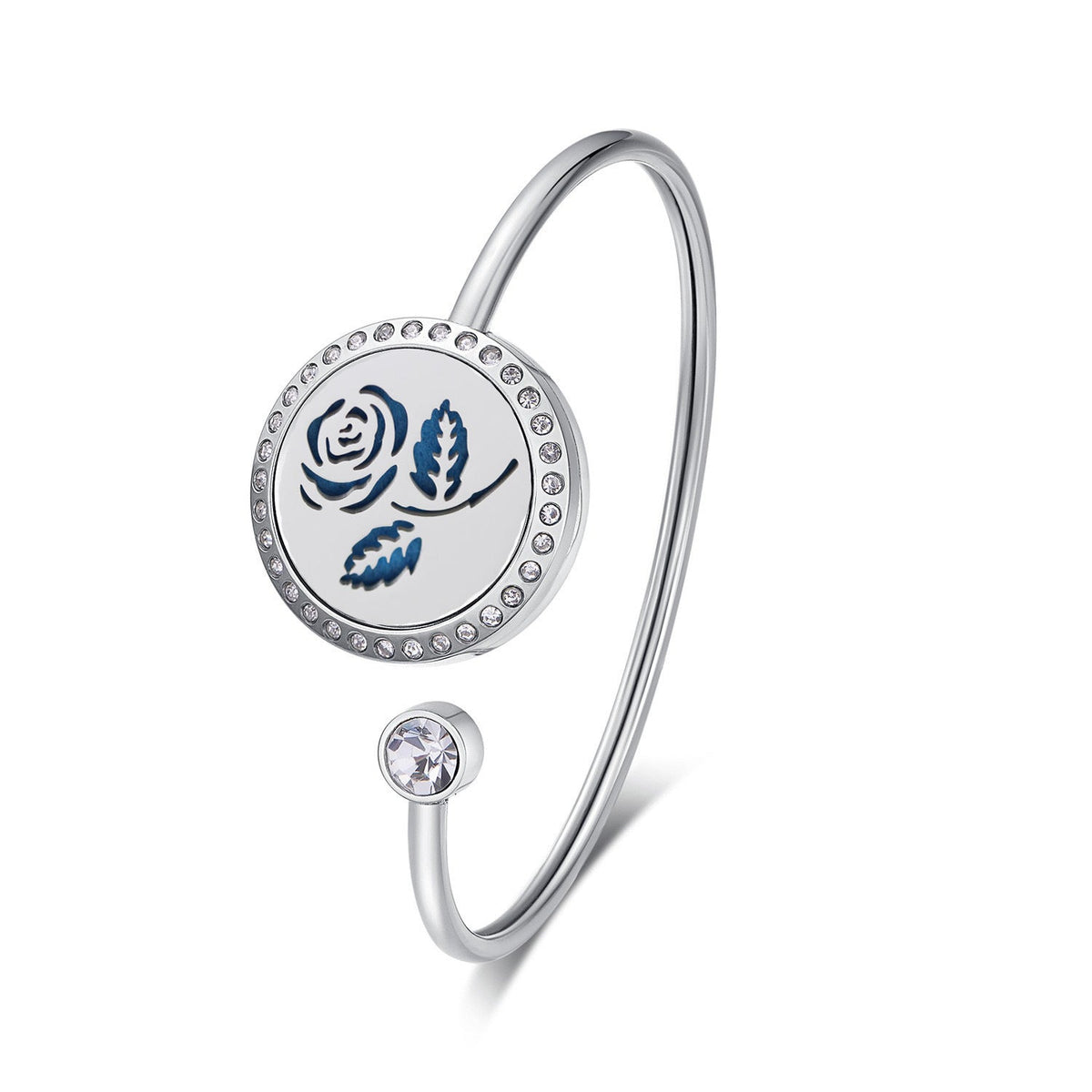 Diamond Essential Oil Titanium Steel Stainless Spring Hose Open Fragrance Bracelets