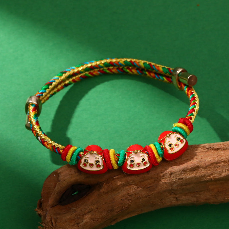 Dragon Boat Festival Colorful Rope Carrying Strap Handmade Braided Adult Bracelet