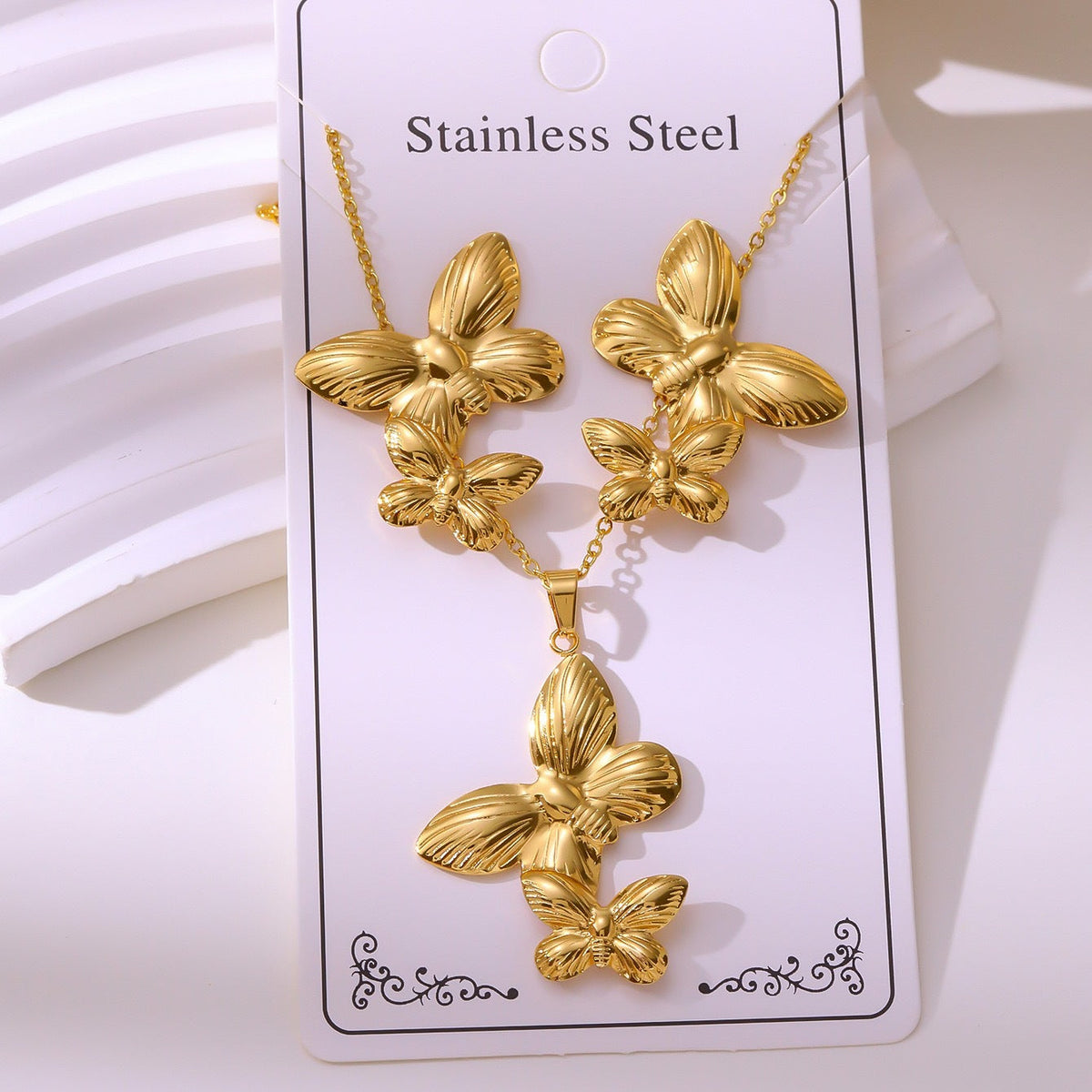 Hydraulic Suit Butterfly Love Irregular Personality Jewelry Set