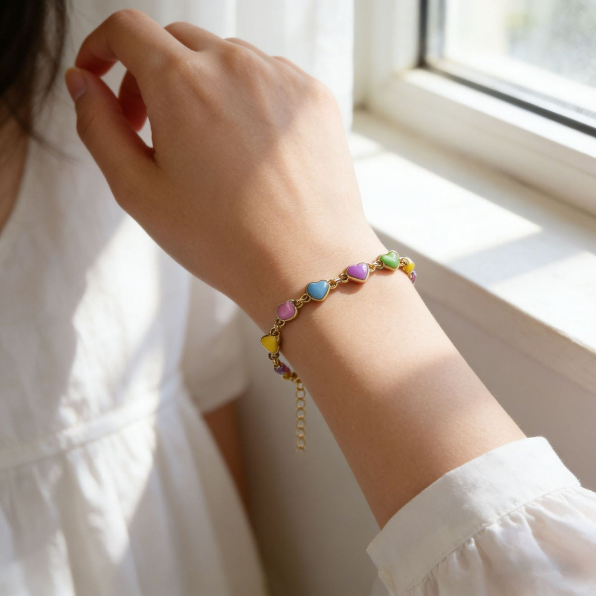 Loving Heart Personality Alloy Heart-shaped Dopamine High Sense Bracelets